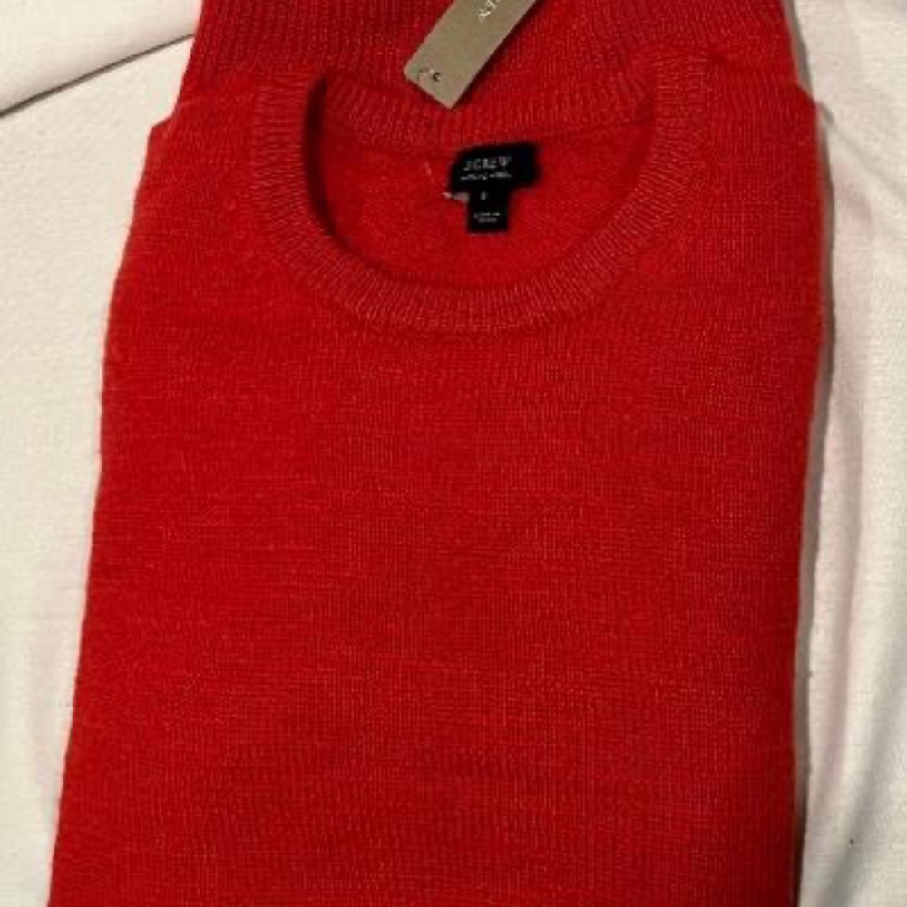 J.Crew Brand New (NWT) Men's Wool Crew Neck Sweater w/Suede Elbow Patches Sz Sm